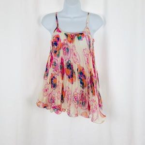 Sara Sara spaghetti strap sheer floral top 7